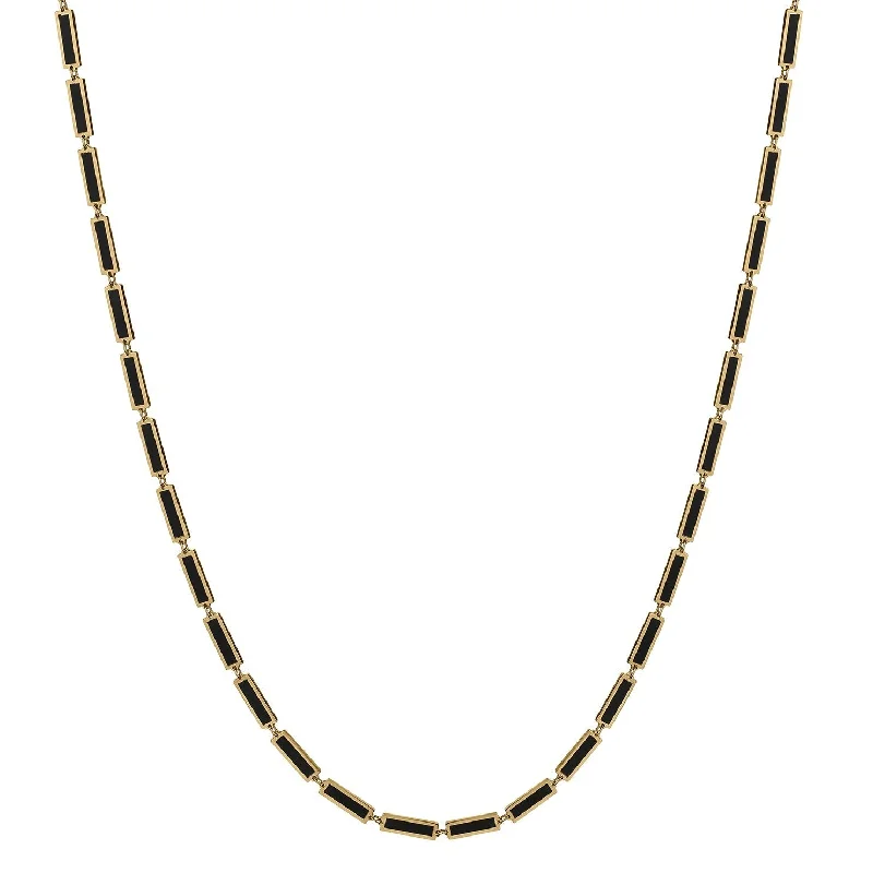 women crystal necklaces -BLACK ONYX NECKLACE