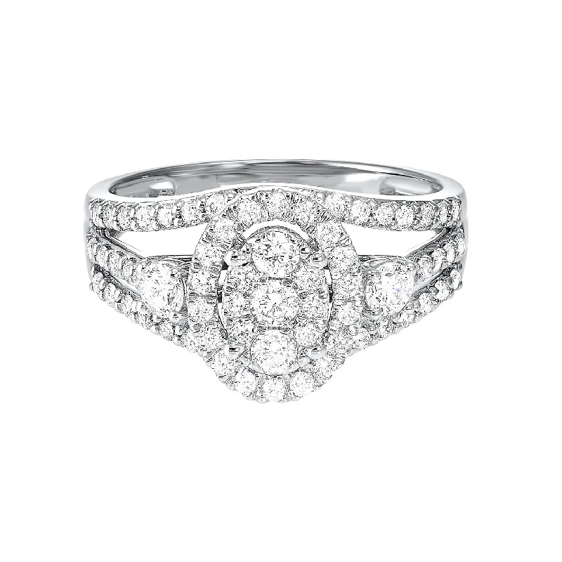 women vintage engagement ring sets -14K Diamond Ring