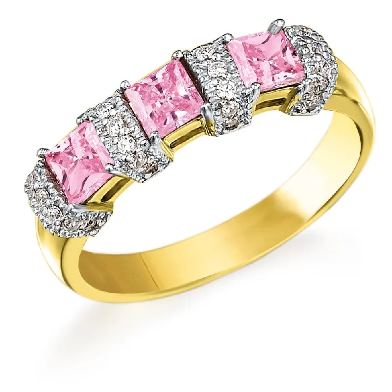 women vintage engagement rings -Pink Parfait Ring