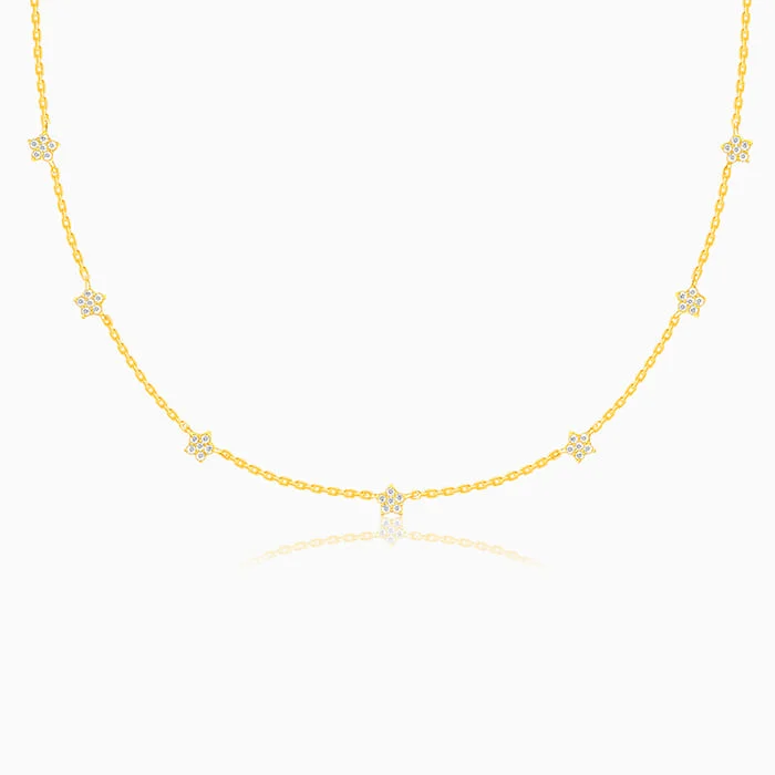 women double-layer necklaces -Anushka Sharma Golden Star Constellation Necklace