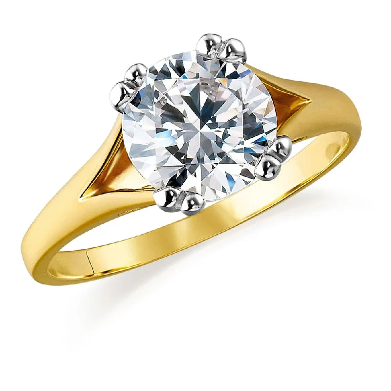 women dainty rings -Pristine Solitaire Ring