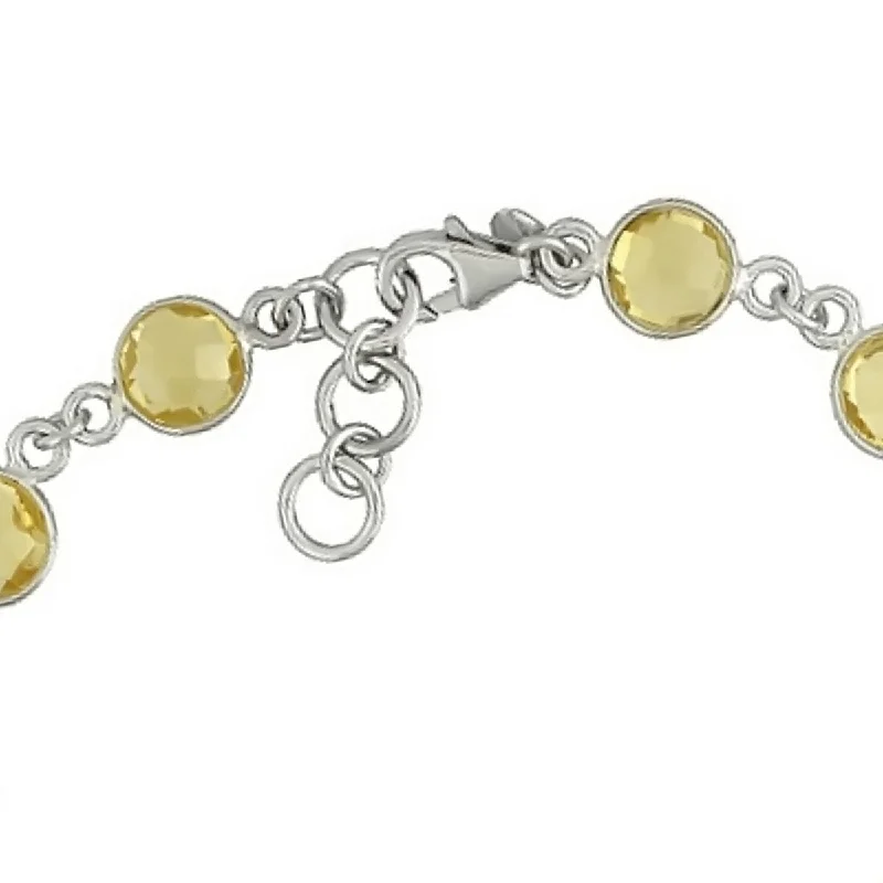 women tennis bracelets -925 Sterling Silver Citrine Bracelet