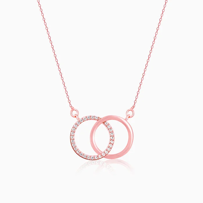 women stackable necklaces -Rose Gold Alluring Necklace