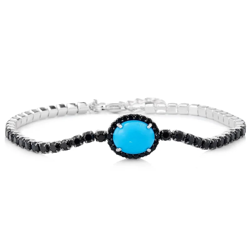 women vintage bangles -925 Sterling Silver Sleeping Beauty Turquoise Bracelet