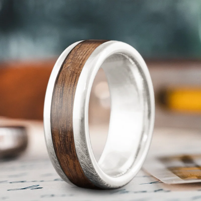 women eco-friendly rings -Custom Design - Single Inlay Ring RlogU_0UliwGejjoFH53l-6j