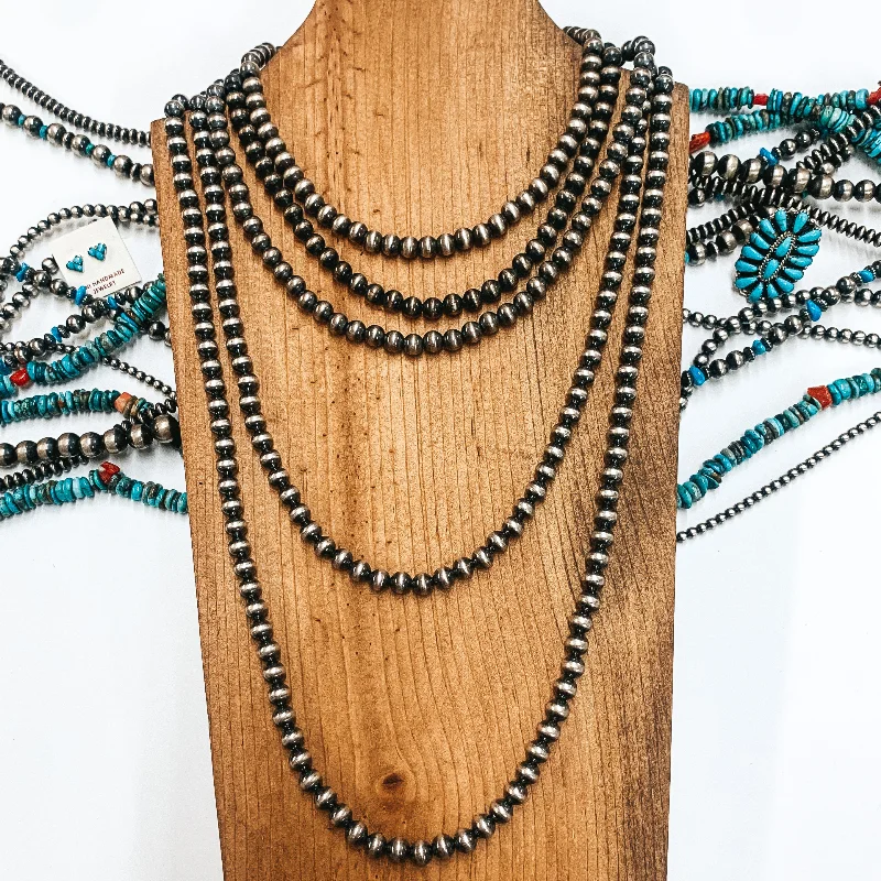 women handmade necklaces -Navajo | Navajo Handmade 7mm Navajo Pearls Necklace | Varying Lengths