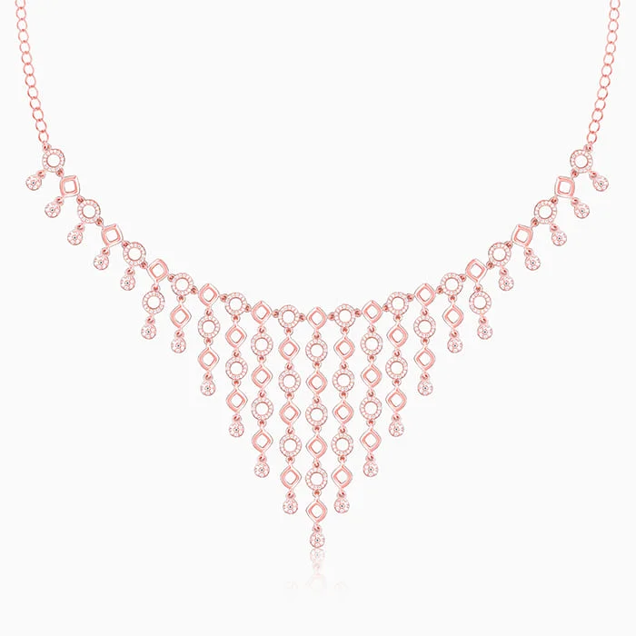 women affordable necklaces -Anushka Sharma Rose Gold Queen Of Dreams Necklace