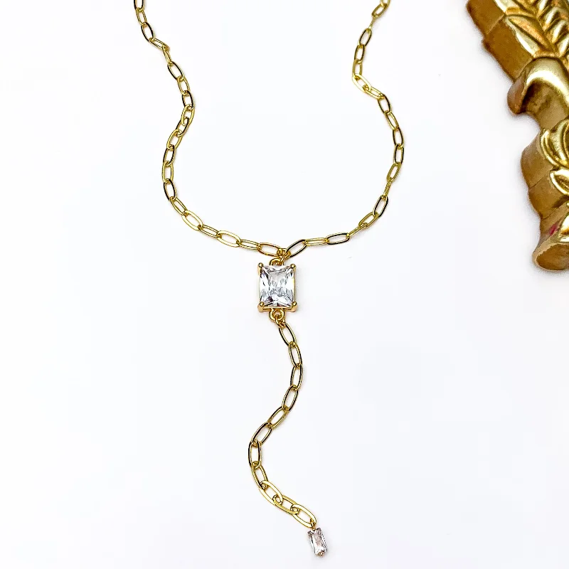 women diamond necklaces -Kinsey Designs | Yara Lariat Necklace with CZ Crystal Pendants