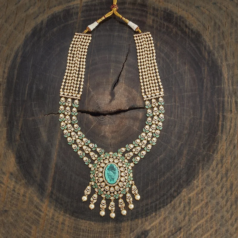 women statement necklaces -Kundan Necklace 180291