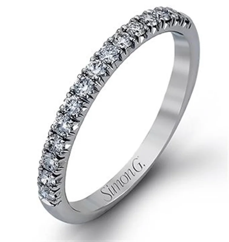 women pave engagement rings -Simon G. 18Kw Diamond Wedding Band