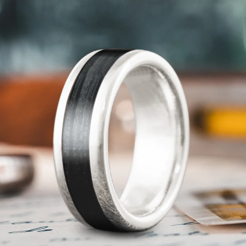 women classic wedding bands -Custom Design - Single Inlay Ring xej8-TnkX_sEGourO036Zx5D