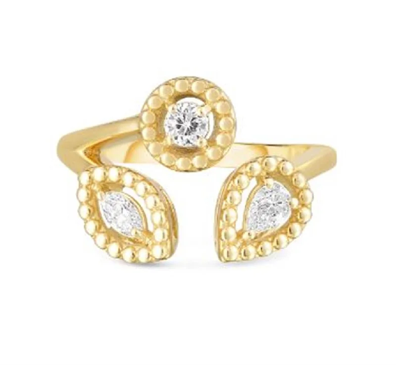 women simple engagement rings -Roberto Coin Dolcetto Diamond Fashion Ring