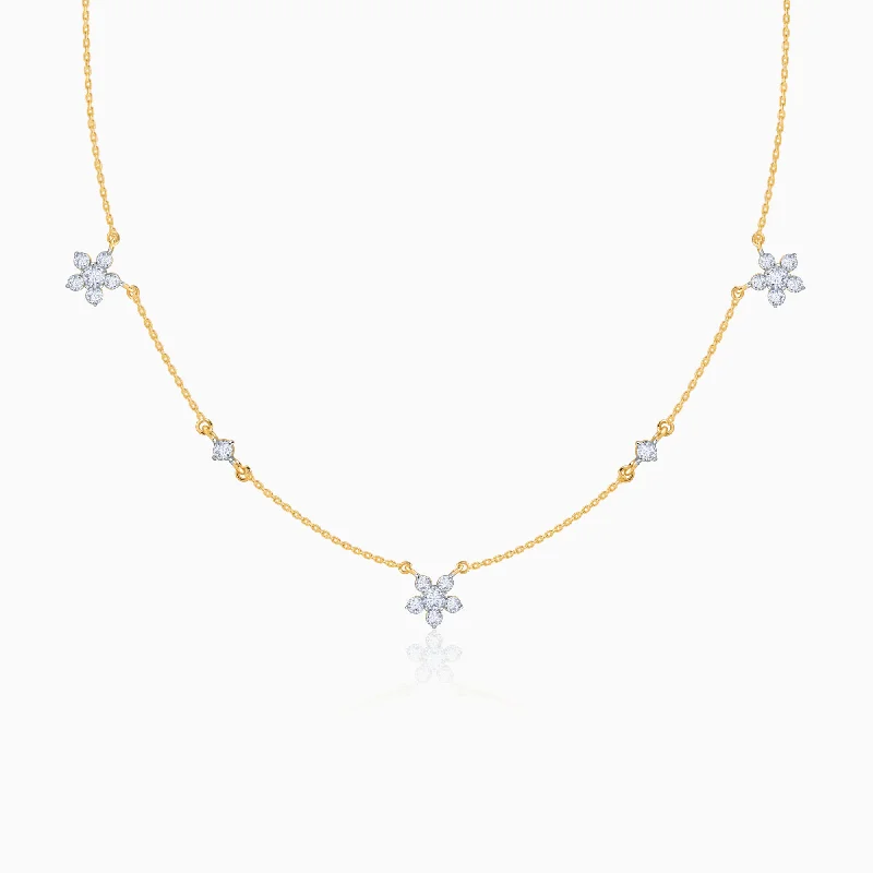 women classic necklaces -Gold Novae Diamond Necklace