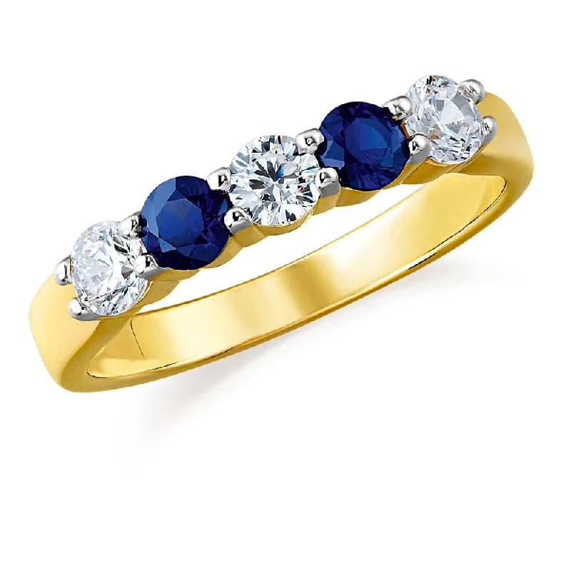 women rose gold rings -Tru-Sapphire Quintet Ring