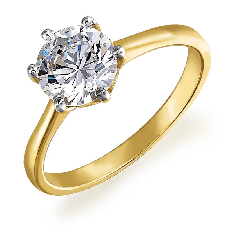 women diamond wedding rings -2 ct. Tulip Solitaire Ring