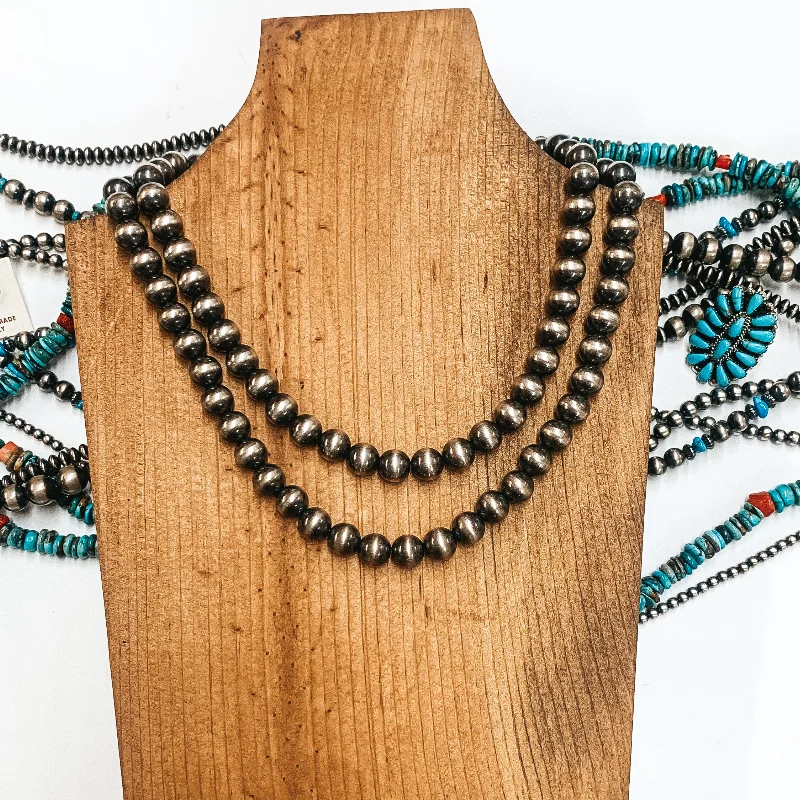 women friendship necklaces -Navajo | Navajo Handmade 10 mm Navajo Pearls Necklace | Varying Lengths