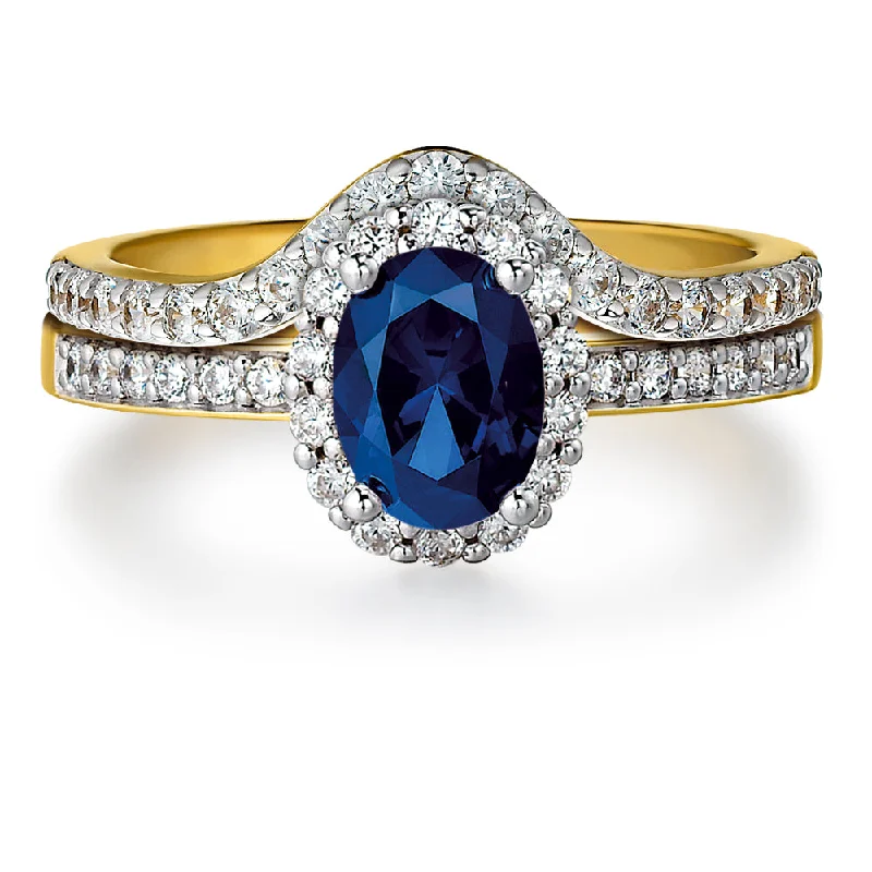 women diamond band rings -Tru-Sapphire Cincature Ring Set