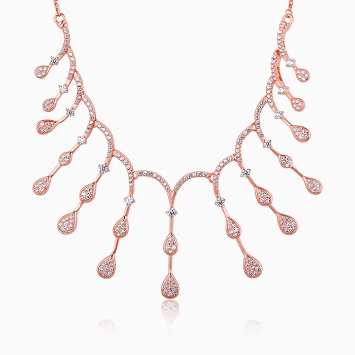 women dainty necklaces -Rose Gold Celebration Necklace