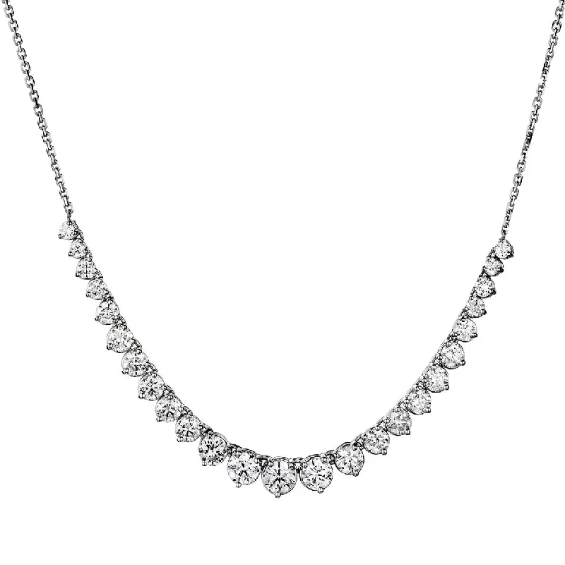 women short necklaces -GRADUATED DIAMOND TENNIS NECKLACE