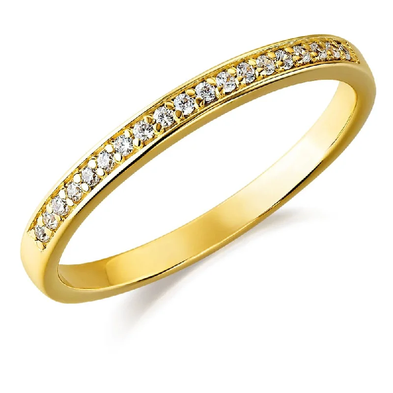 women gemstone engagement rings -Delicately Beautiful Eternity Ring