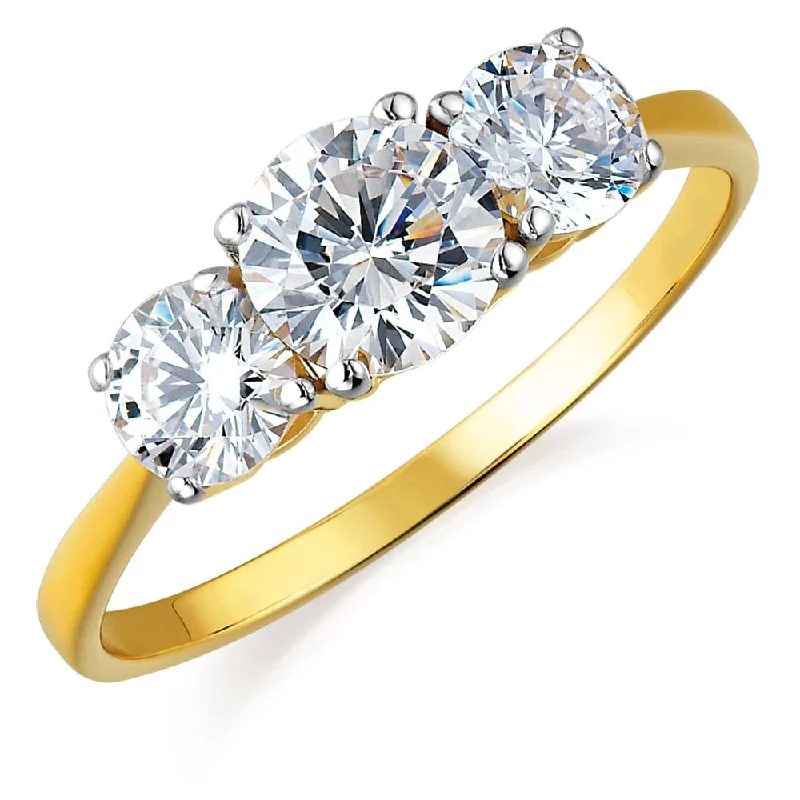 women oval-shaped rings -2 ct. t.w.  Ablaze Trilogy Ring