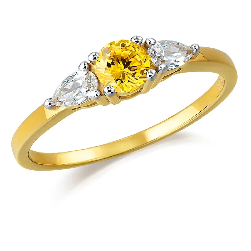 women promise rings -Yellow Katarina Ring