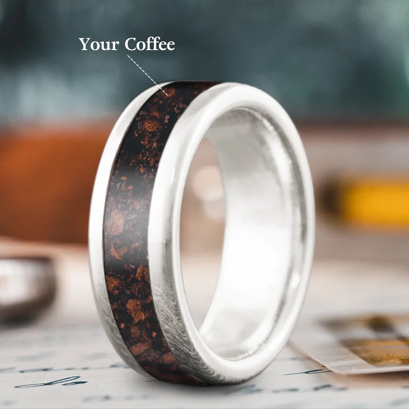 women silver wedding rings -Custom Design - Single Inlay Ring fvMO12IE4HgN2b6h6nvMXoW_