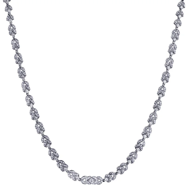 women geometric necklaces -FLORAL DIAMOND NECKLACE