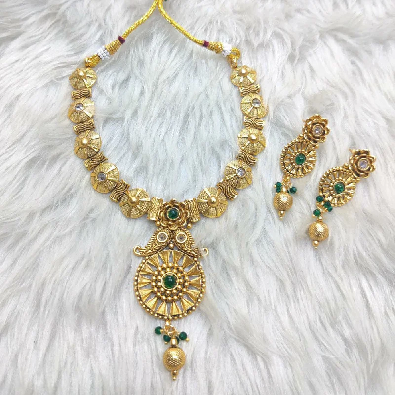 women friendship necklaces -Manisha Jewellery Gold Plated Necklace Set