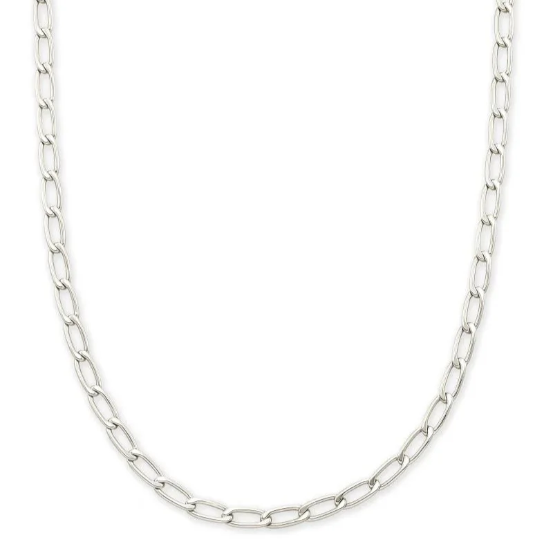 women sparkling necklaces -Kendra Scott | Merrick Chain Necklace in Silver