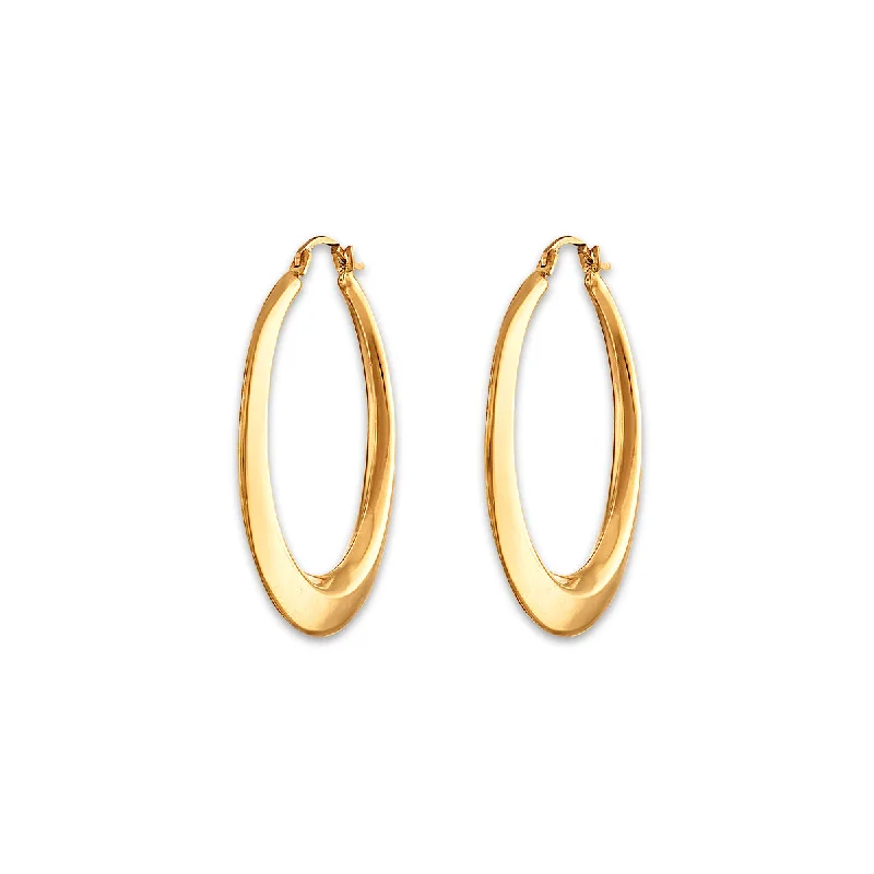 women shimmering earrings -10KT Yellow Gold 30MM Hoop Earrings