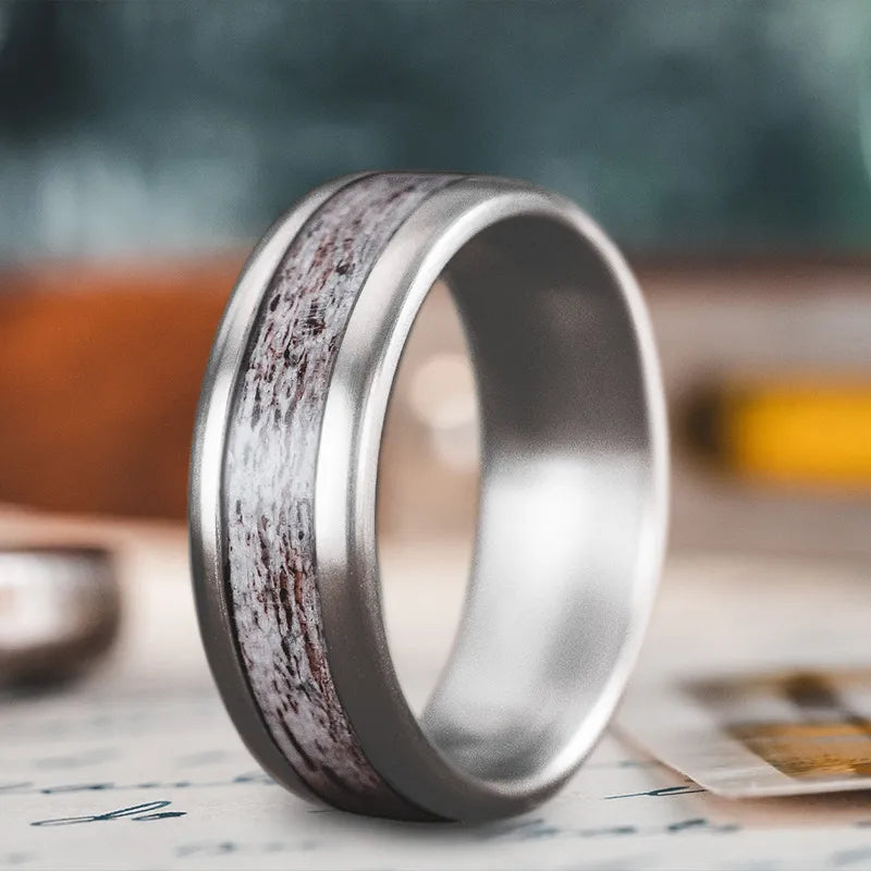 women stackable wedding rings -Custom Design - Single Inlay Ring JBGW-lbviHTdxaY_J6-ckkL1