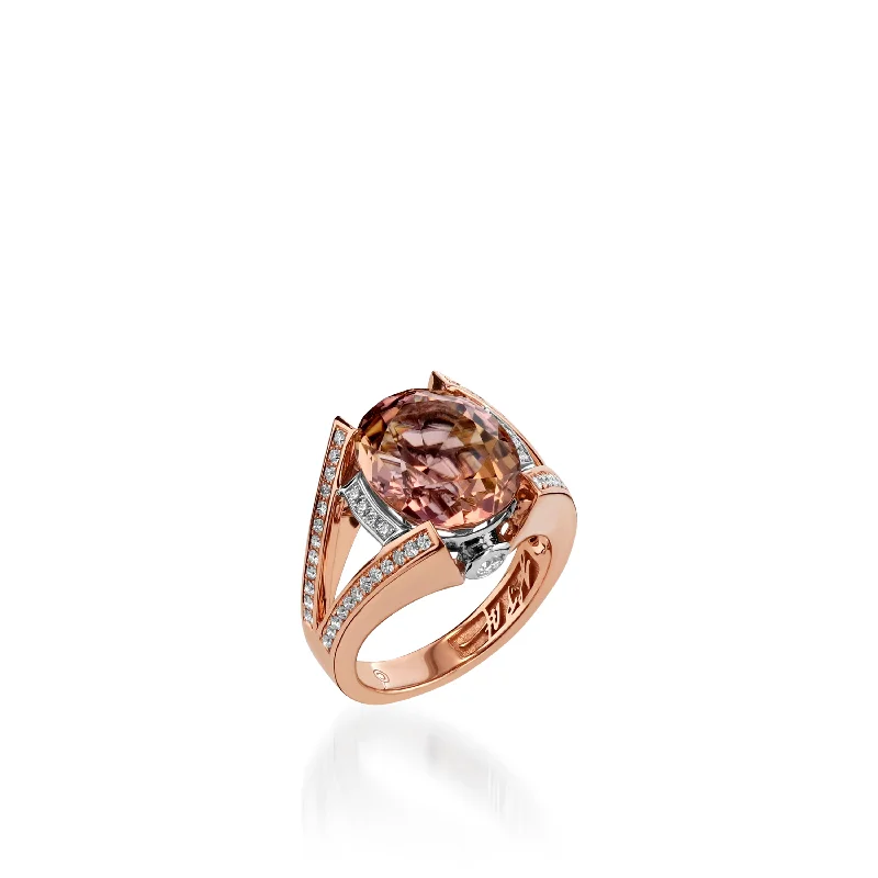 women bold engagement rings -Signature Autumn Tourmaline and Diamond Ring