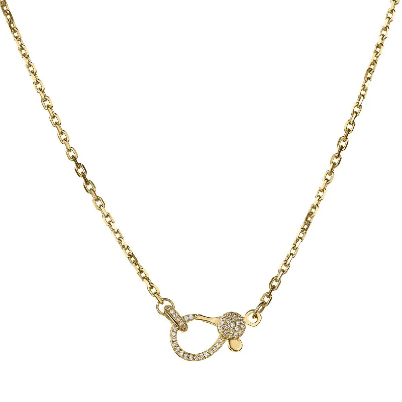 women chic necklaces -DIAMOND CLASP NECKLACE