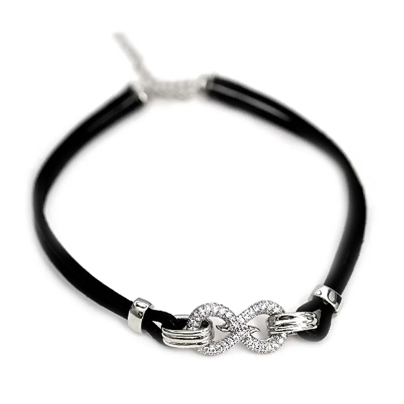 women chic bracelets -925 Sterling Silver White Cz Bracelet