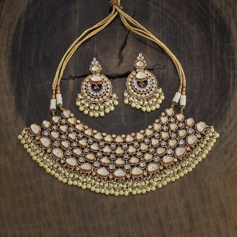 women charm necklaces -Kundan Necklace 177783