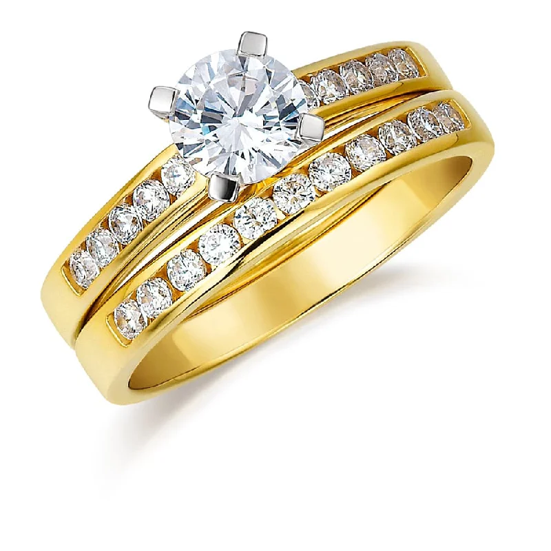 women promise rings -Enchanting Duo Ring Set