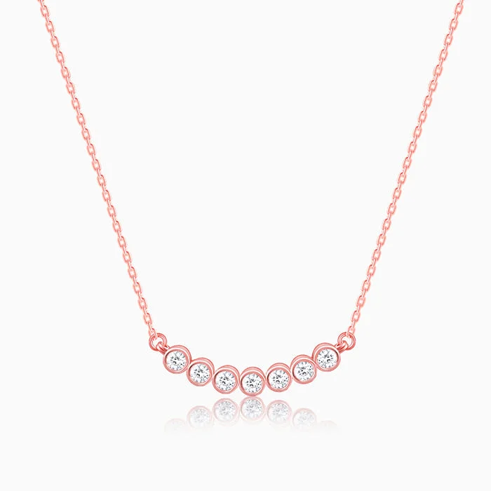 women classic pendant necklaces -Rose Gold Sweet Love Necklace