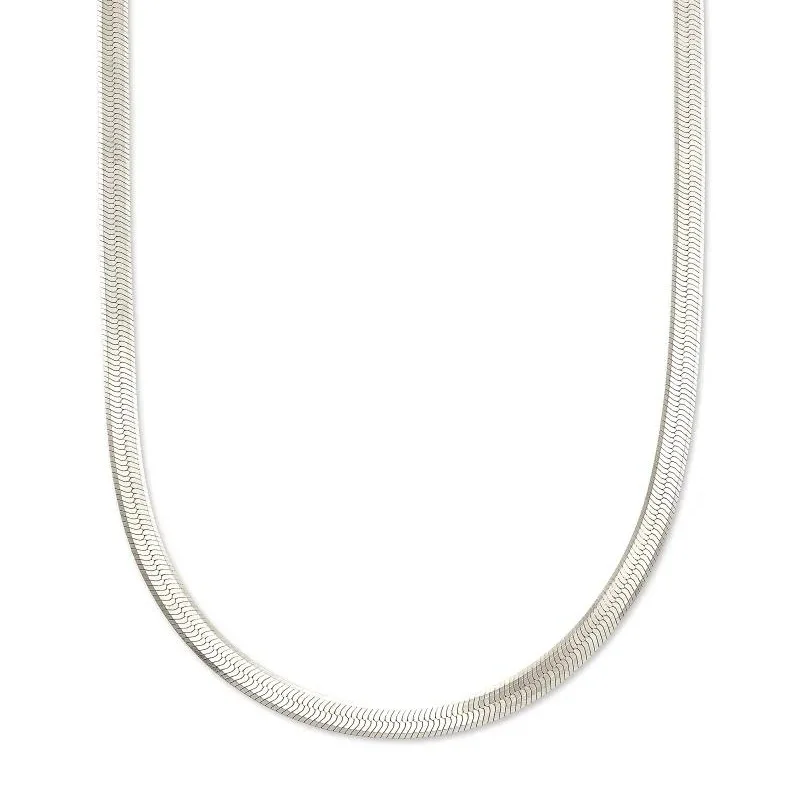 women bridal jewelry necklaces -Kendra Scott | Herringbone Chain Necklace in Sterling Silver