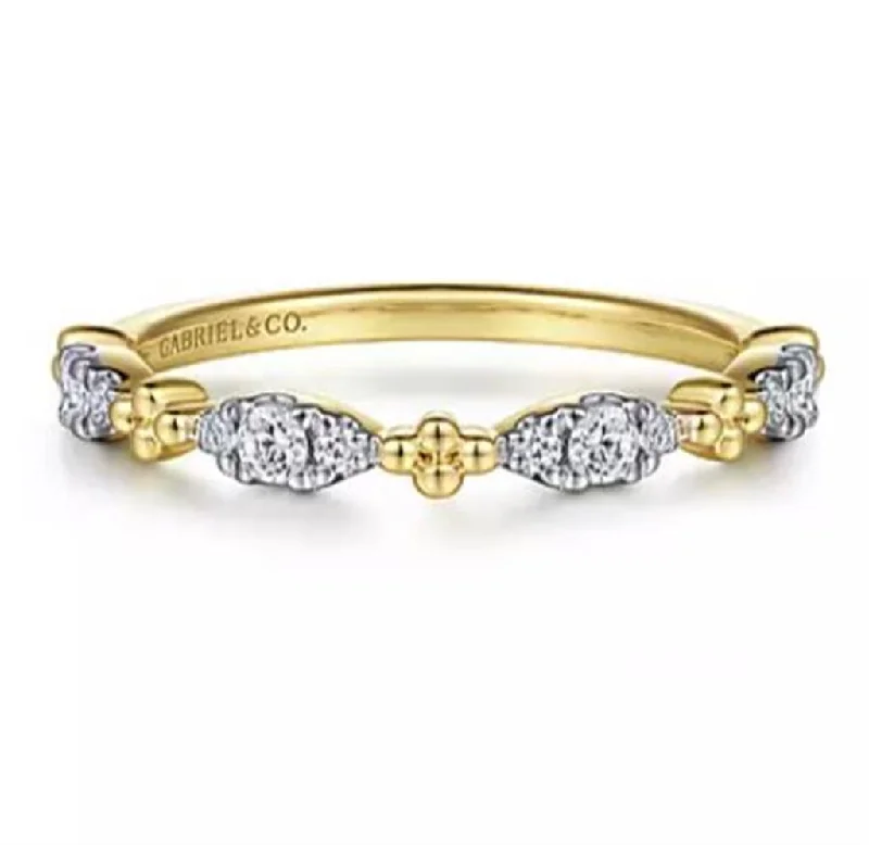 women cushion-cut engagement rings -Gabriel Marquise Shape Bujukan Stackable Diamond Ring