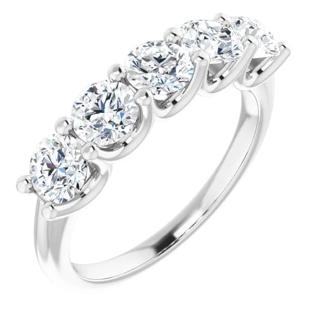 women forever engagement rings -5 Stone Diamond Ring (1.50 Ctw.) Natural