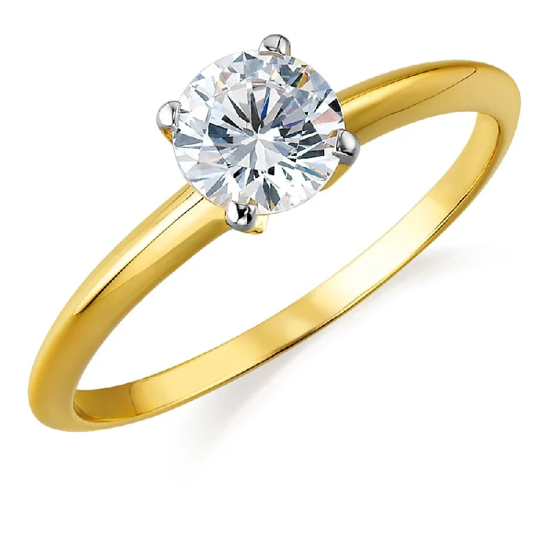 women fashion rings -1 ct. Tiffany Style 4-Claw Solitaire Ring