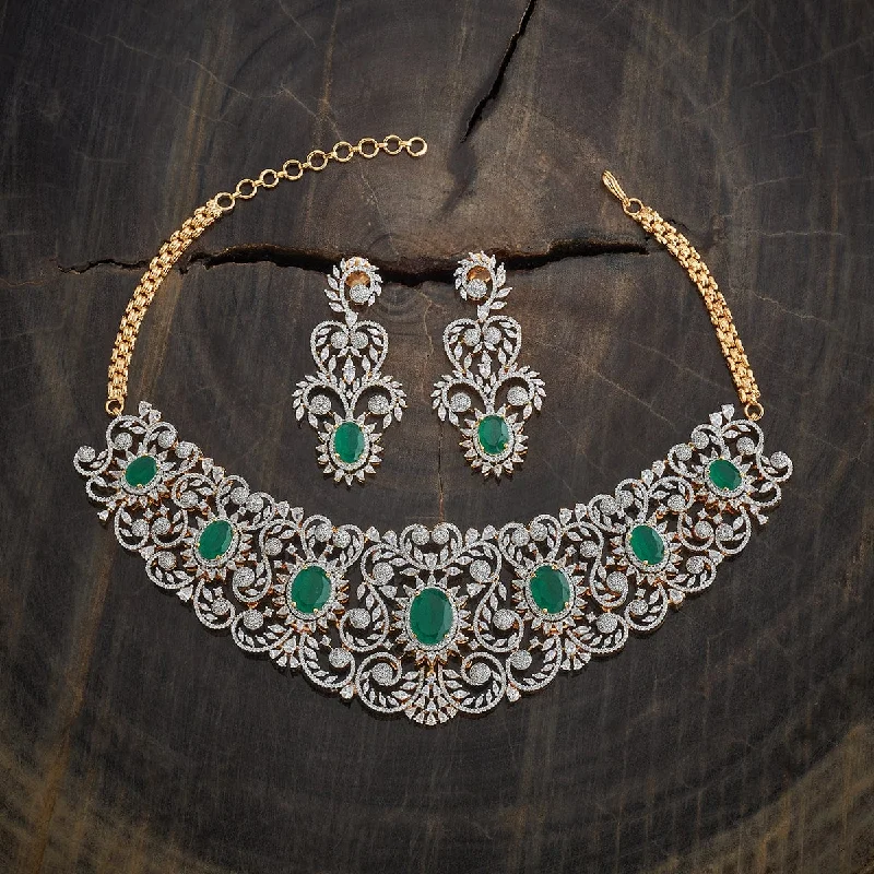 women vintage necklaces -Zircon Necklace 178414