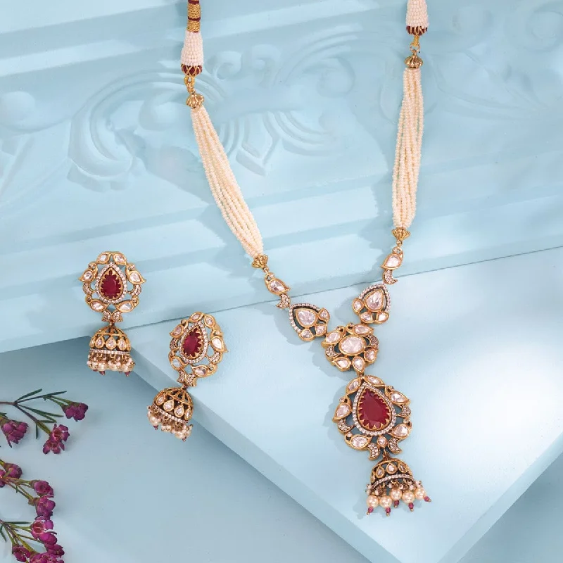 women bridal jewelry necklaces -Kundan Necklace 170774