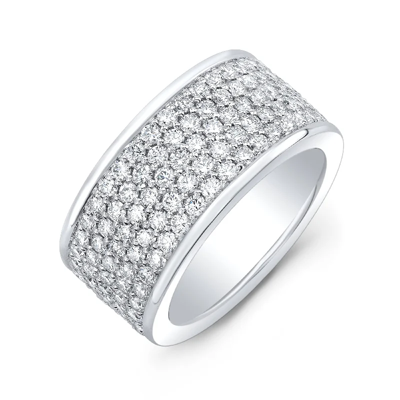 women modern engagement rings -3.00 Ct. Men's Diamond Ring with Round Cut Diamonds 8mm