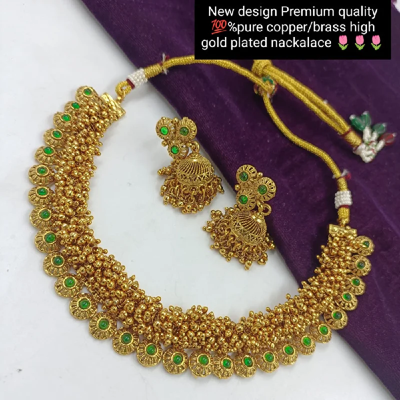 women infinity necklaces -Manisha Jewellery Gold Plated Necklace Set