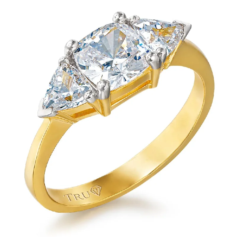 women engagement bands -Prestige Cushion Cut Ring