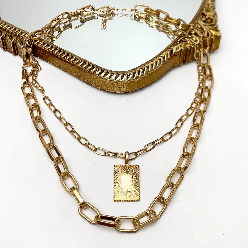 women affordable necklaces -Better Than Ever Multi Strand Gold Tone Chain Necklace