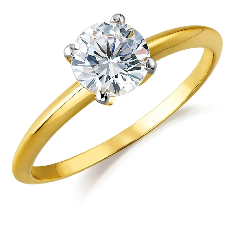 women modern rings -2 ct. Tiffany Style 4-Claw Solitaire Ring