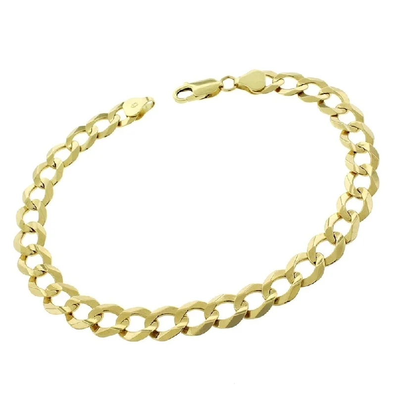 women luxury bracelets -14K Yellow Gold 8.5MM Solid Cuban Curb Link Bracelet Chain 8.5", Gold Bracelet for Men & Women, 100% Real 14K Gold